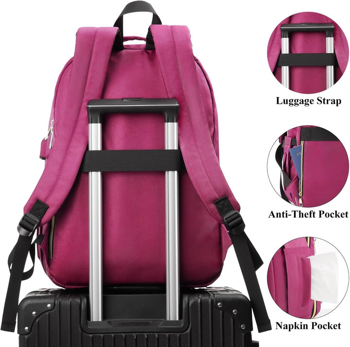 YAMTION Rucksack Damen,Schulrucksack Mädchen Teenager Schultasche Frauen 17.3 Zoll Laptop Rucksack m