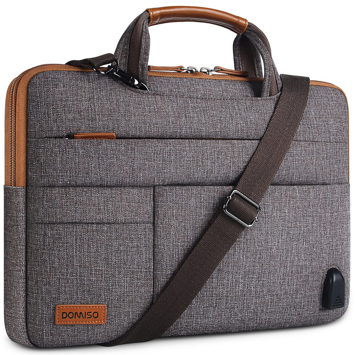 DOMISO 10,1-10,5 Zoll Wasserdicht Laptop Tasche Aktentasche Tragetasche Schultertasche mit USB Ladea