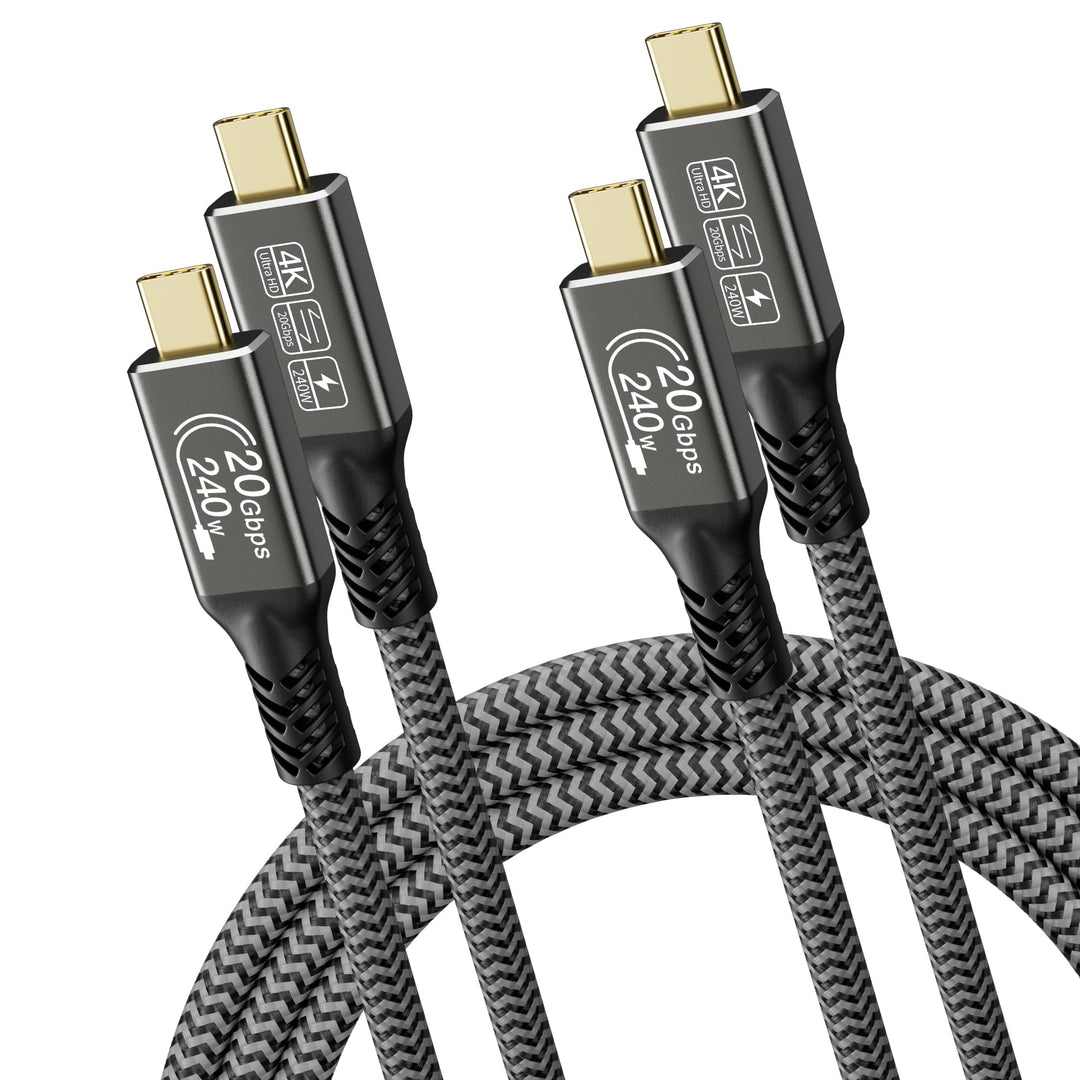 CAKOBLE usb c kabel 2m,[2 Stück 2m] usb 3.2 kabel,20 Gbps usb c datenkabel,PD 3.1 240W Schnellladeka