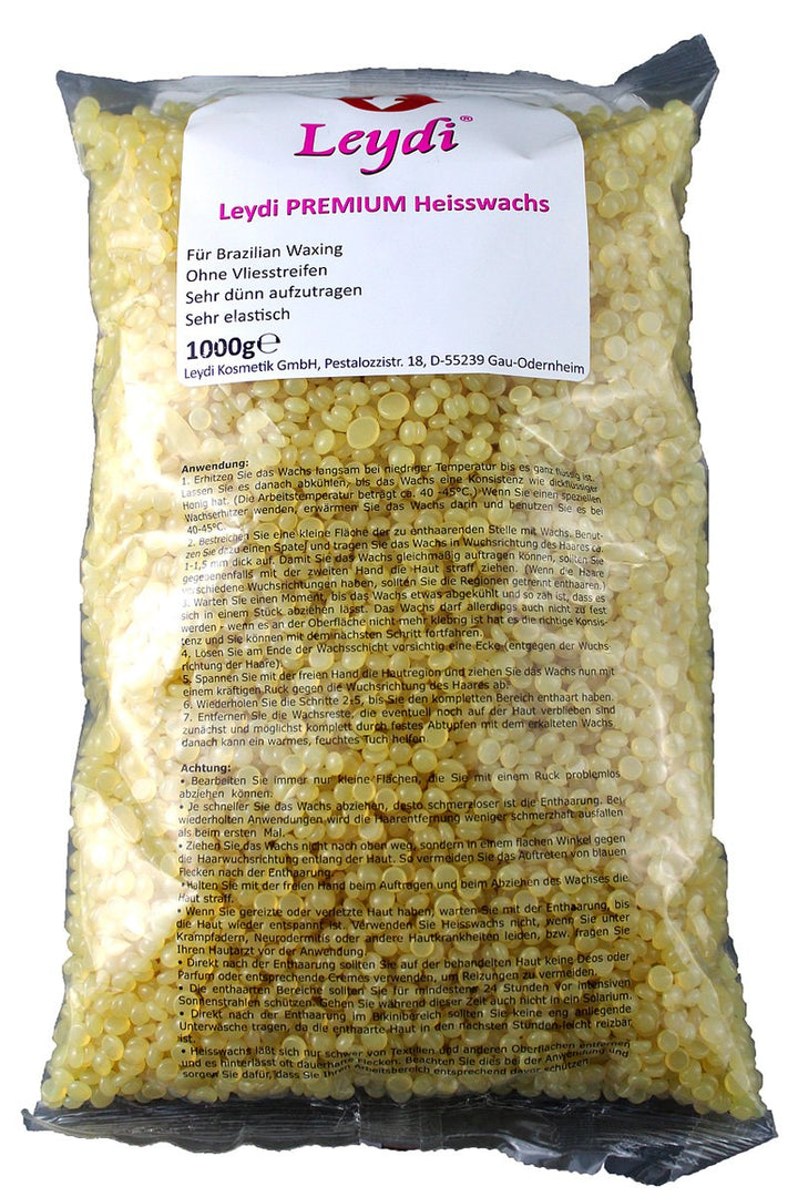 Leydi PREMIUM Heisswax Honig 3Kg, Brazilian Waxing, Profi Produkt zur Haarentfernung mit Heisswachs