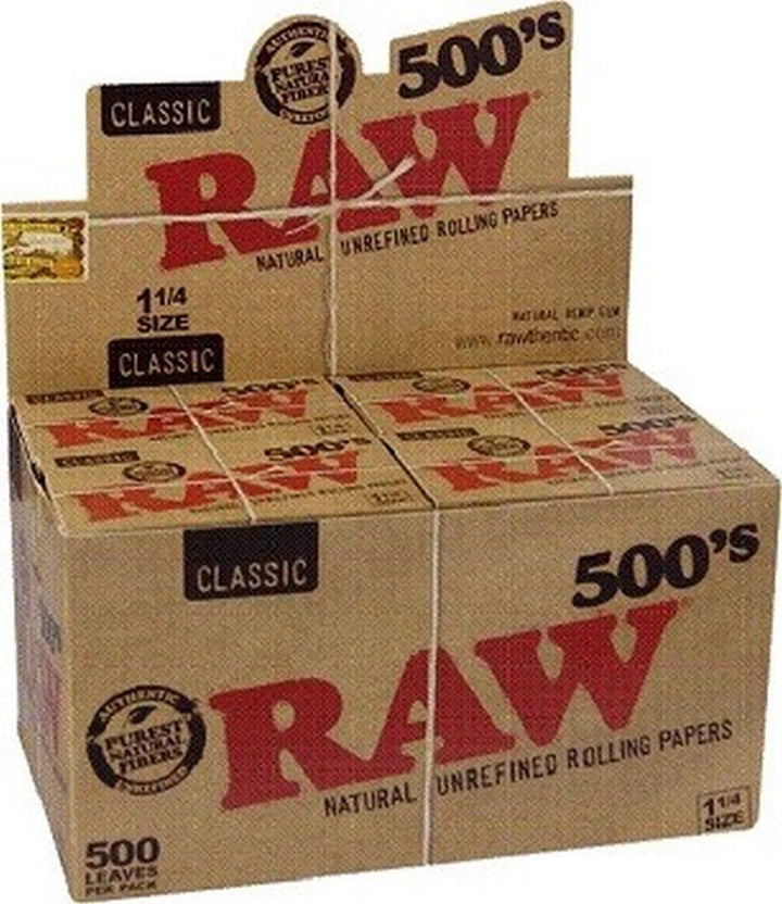Raw 500 klassisch Natur unraffiniertes Rollen Papier 1 1/4 79mm grösse (20)