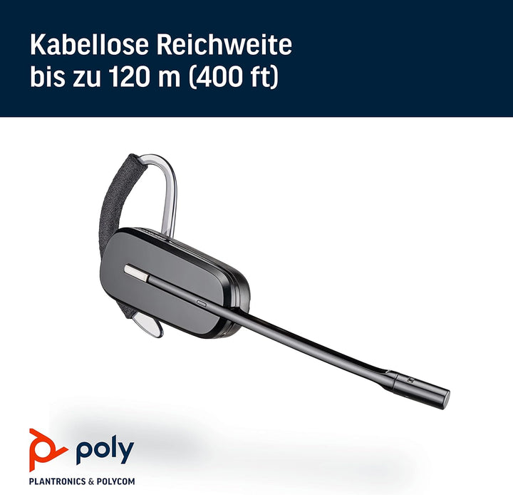 Plantronics CS540 Kabelloses DECT-Headset mit APS-11- Einohr (Mono), veränderbar (3 Tragevarianten)