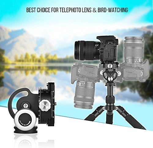 Andoer Stativ Kugelkopf Doppelter Panorama Kopf Vogelbeobachtung Fotografie Kopf mit Quick Release P