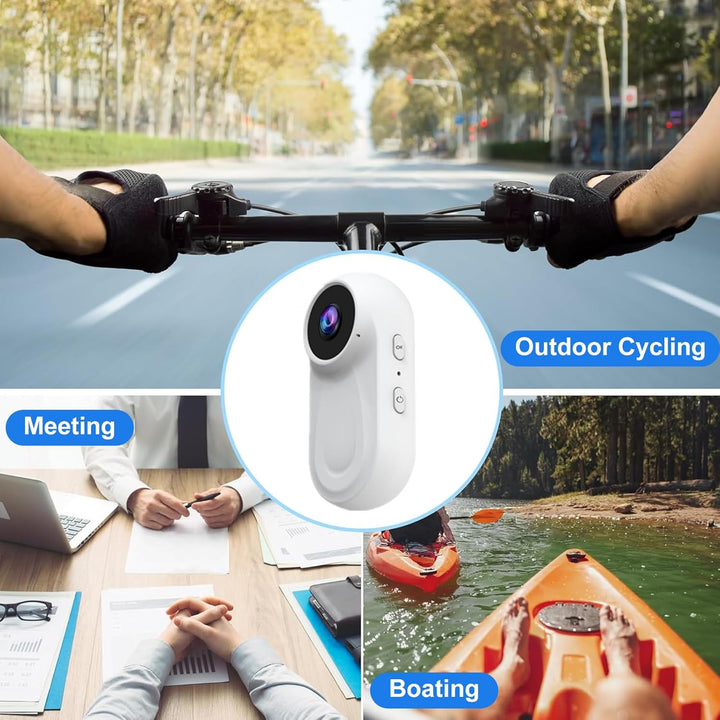 OBEST Mini Action Cam Action Kamera Motorrad Nachtsicht 360 Bodycam mit 0,85 Display, 1080P Vlog POV