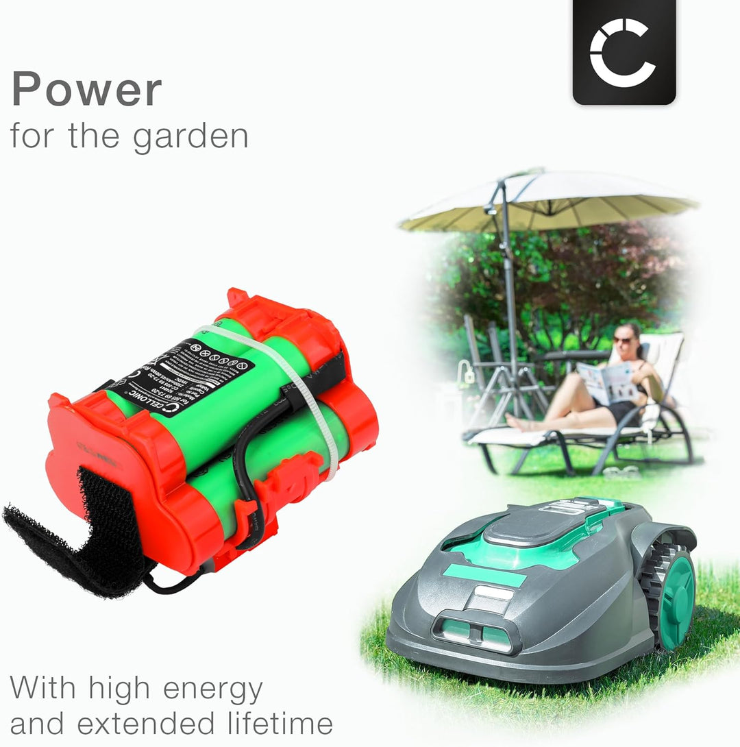 CELLONIC Akku kompatibel mit Husqvarna Automower 105, 308x, 305, 308 Rasenroboter - Zubehör, Ersatza