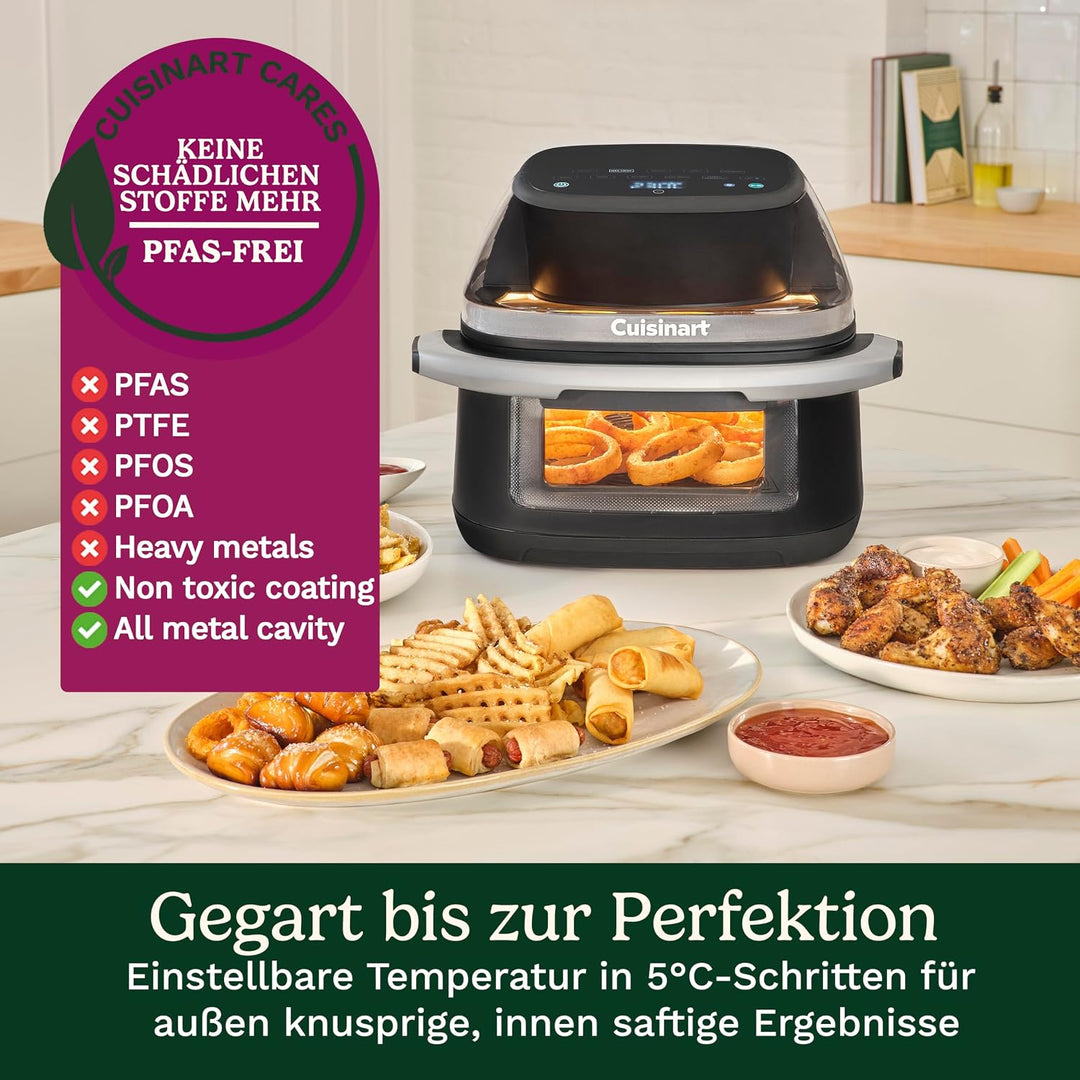Cuisinart ClearView™ Heissluftfritteuse mit 280°‑Sichtfenster I PFAS‑frei I 8,5‑l Familiengrösse I m