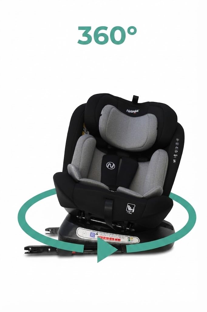 Nania - Kinderautositz Phoenix 360° drehbar - I-Size 40-150 cm - wächst mit von Geburt an bis ca. 12