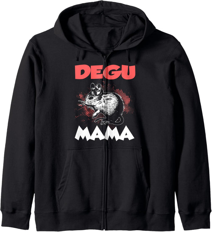 Degu Mama Mutter Muttertag Nagetier Kapuzenjacke