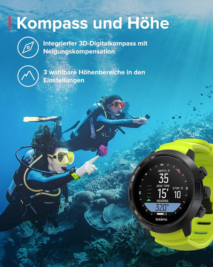 Suunto Dive D5 Tauchcomputer Schwarz/Grün, Schwarz/Grün