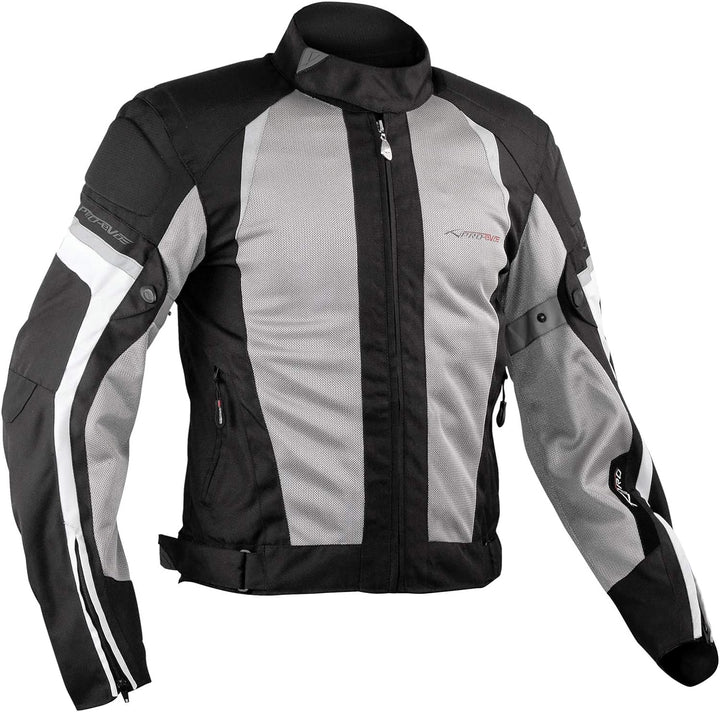 A-Pro Summer Motorbike Mesh Sport RaceTouring CE Armored Jacket Motorcycle Grey M