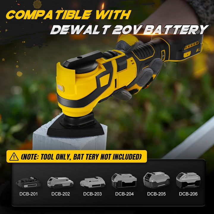 WingFly Akku-Multifunktionswerkzeug für Dewalt 18V,20v, Oszillierendes Multitool 6 Einstellbare Gesc