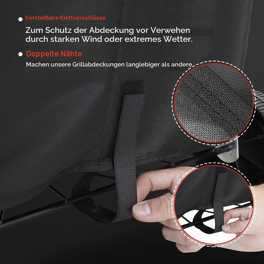 Kugelgrill Abdeckung Grill - 600D Oxford Holzkohle Abdeckhaube Grill für Weber 57 cm BBQ Grill, Heav