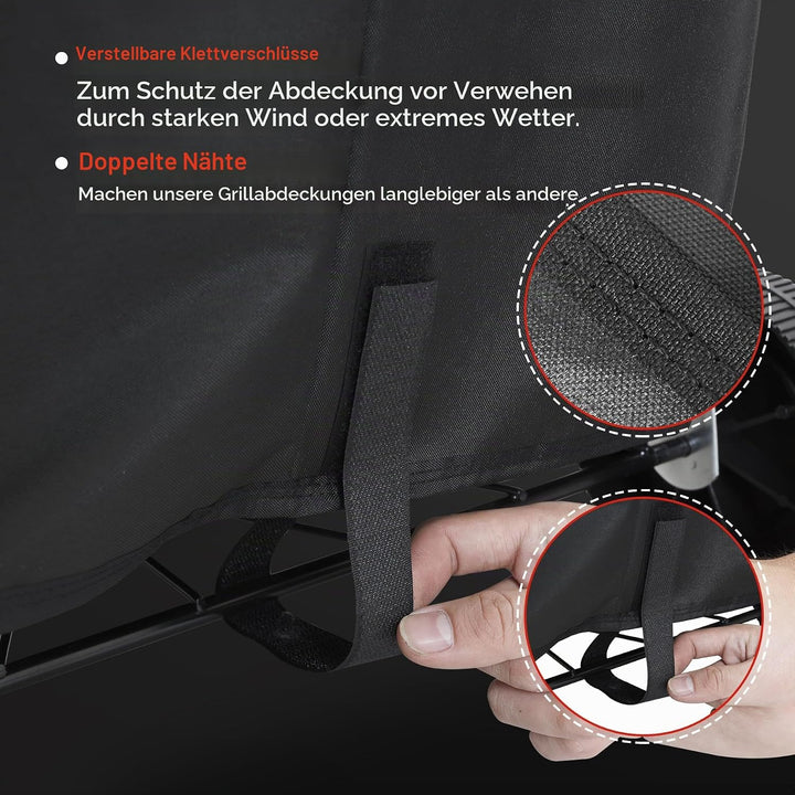 Kugelgrill Abdeckung Grill - 600D Oxford Holzkohle Abdeckhaube Grill für Weber 57 cm BBQ Grill, Heav