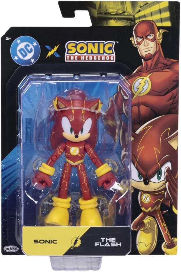 Sonic The Hedgehog DC x Sonic Sonic als The Flash – 13 cm grosse Actionfigur, offiziell lizenziert v