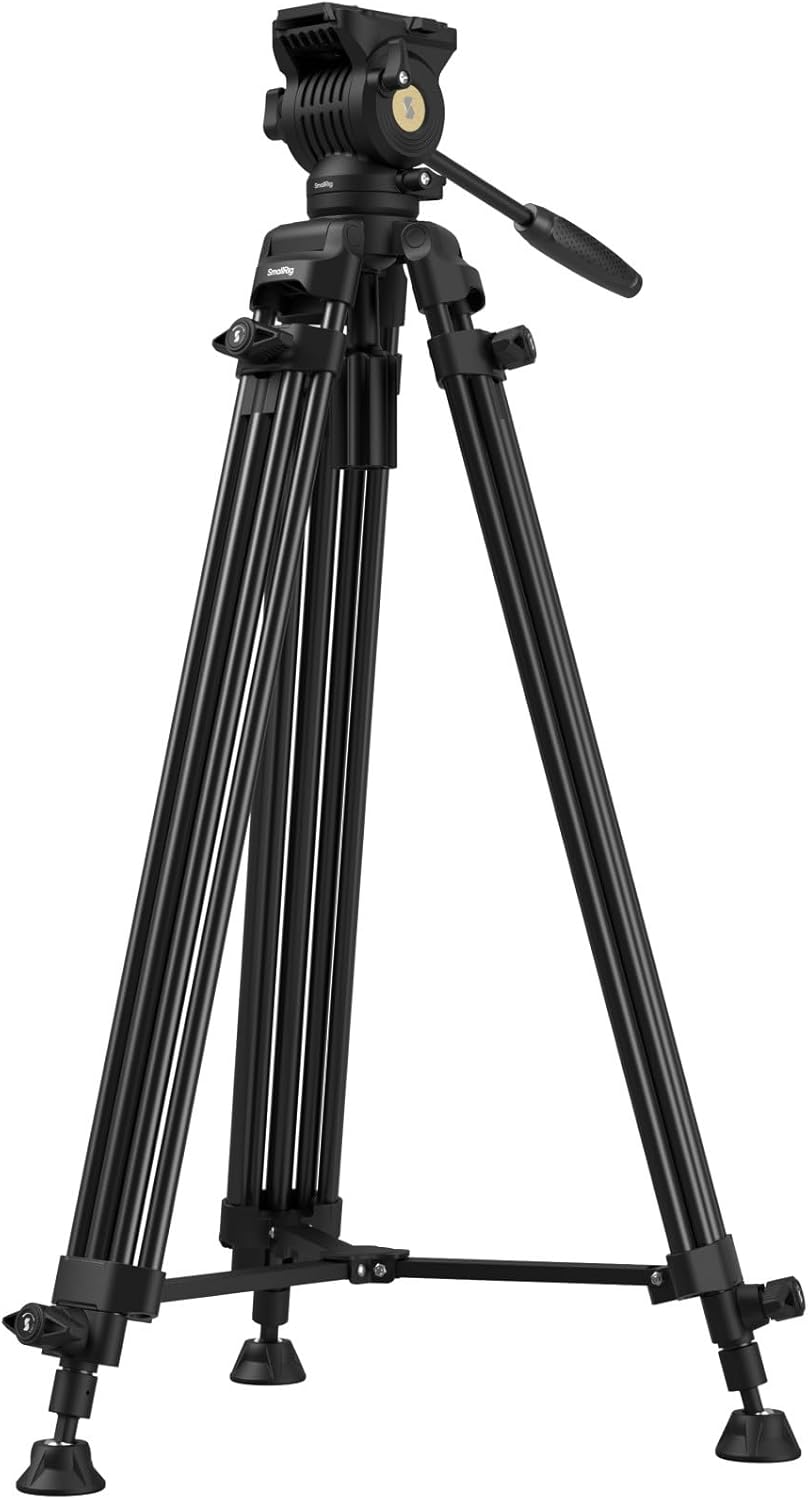 SMALLRIG 73''/186cm Heavy-Duty Videostativ aus Aluminiumlegierung, Max. Tragkraft 8kg (18 lbs), Gewi