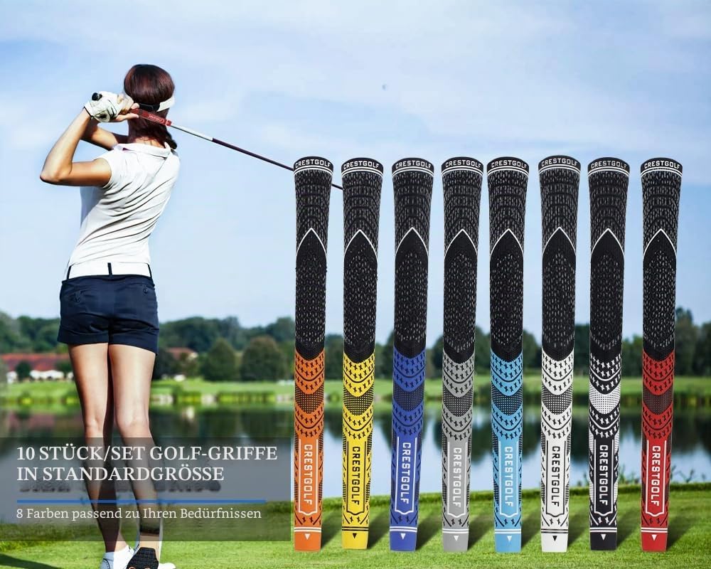 CRESTGOLF Golfgriffe Aktualisierte Multi-Compound-Golfgriffe für Golfschläger, Golf Grips Set mit 13