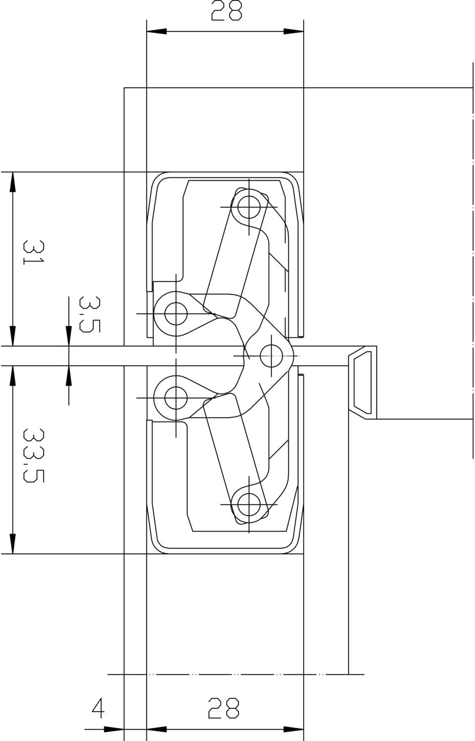 Simonswerk 5 400605 0 12602 Türband TECTUS TE 340 3D, verdeckt f. stumpfe Türen, Edelstahl-Effekt St