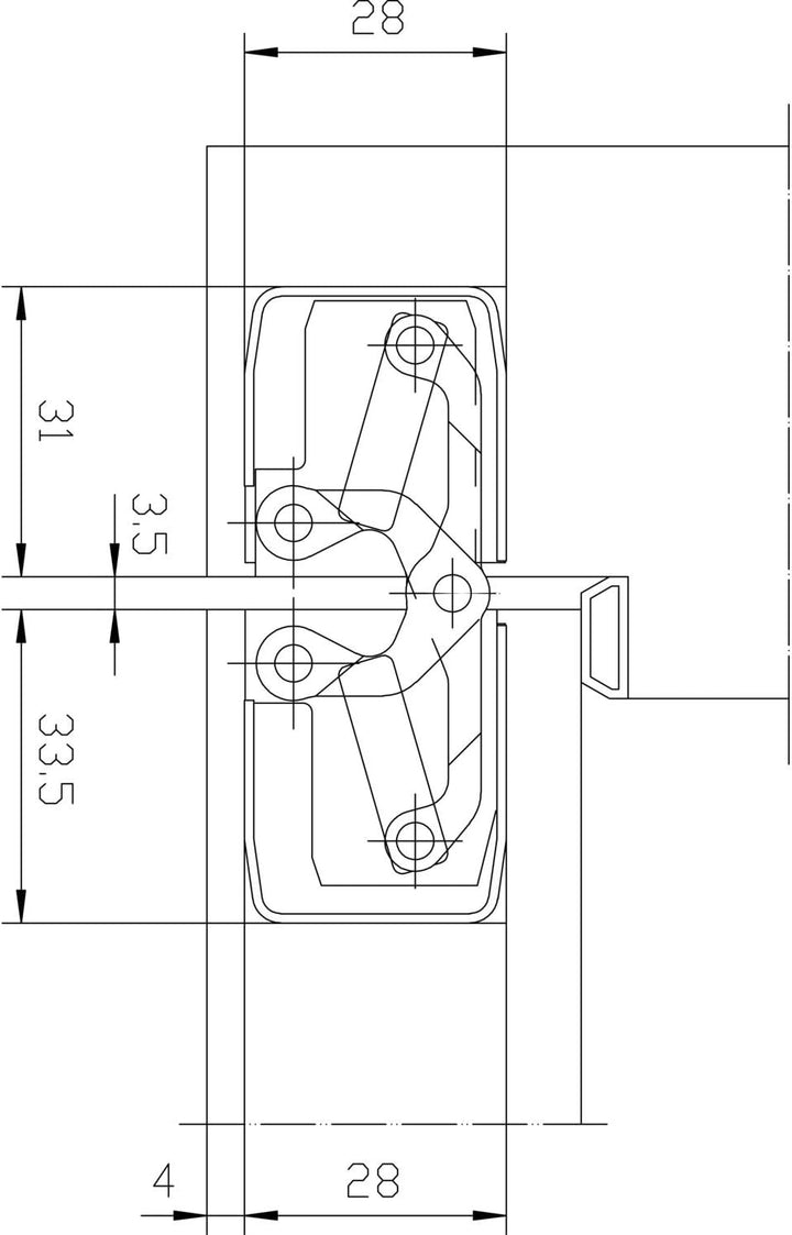 Simonswerk 5 400605 0 12602 Türband TECTUS TE 340 3D, verdeckt f. stumpfe Türen, Edelstahl-Effekt St