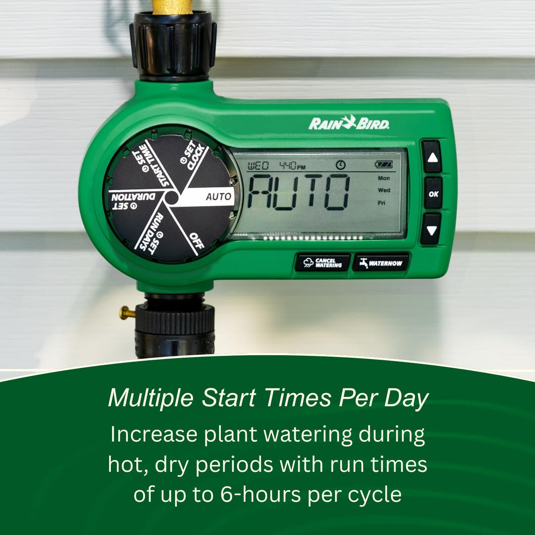 Rain Bird Professional Grade 1zehtmr Electronic Digital Schlauch End Timer/Controller, One Zone/Stat