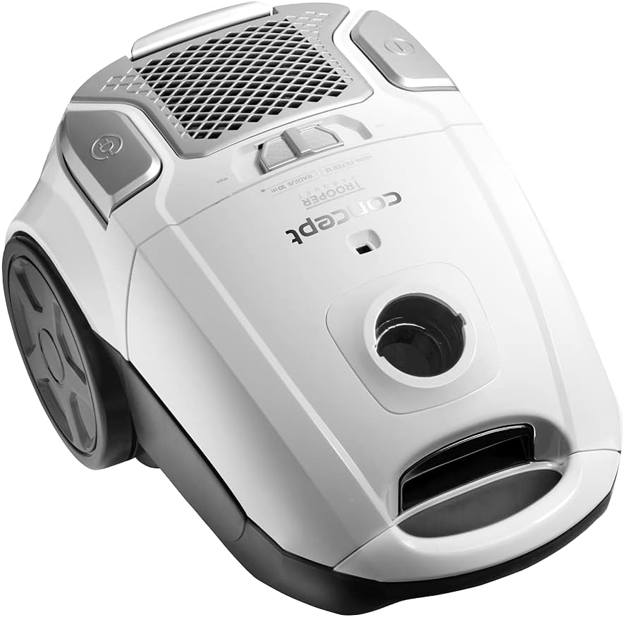 CONCEPT Hausgeräte VP8090 BEUTELSTAUBSAUGER 700 W Trooper Weiss