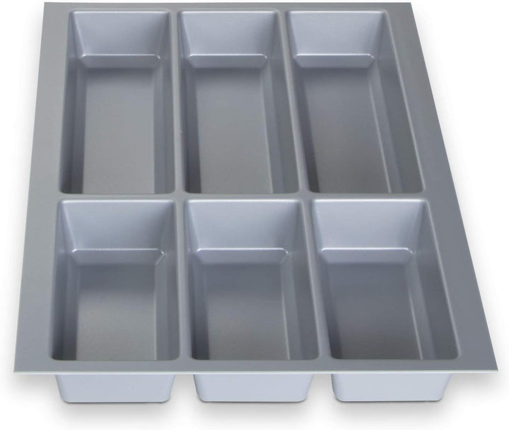 Orga-Box® IV UNIVERSAL Besteckeinsatz Besteckkasten silbergrau für 40er Schublade (473,5 x 326 mm) B