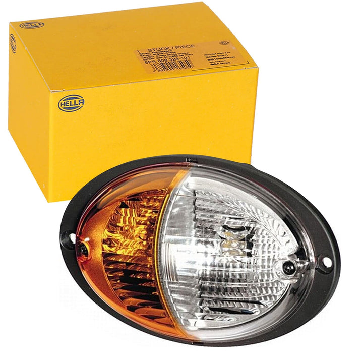 HELLA - Blinkleuchte - Agroluna - Halogen - 12V - Einbau/Schraubanschluss - Lichtscheibenfarbe: gelb
