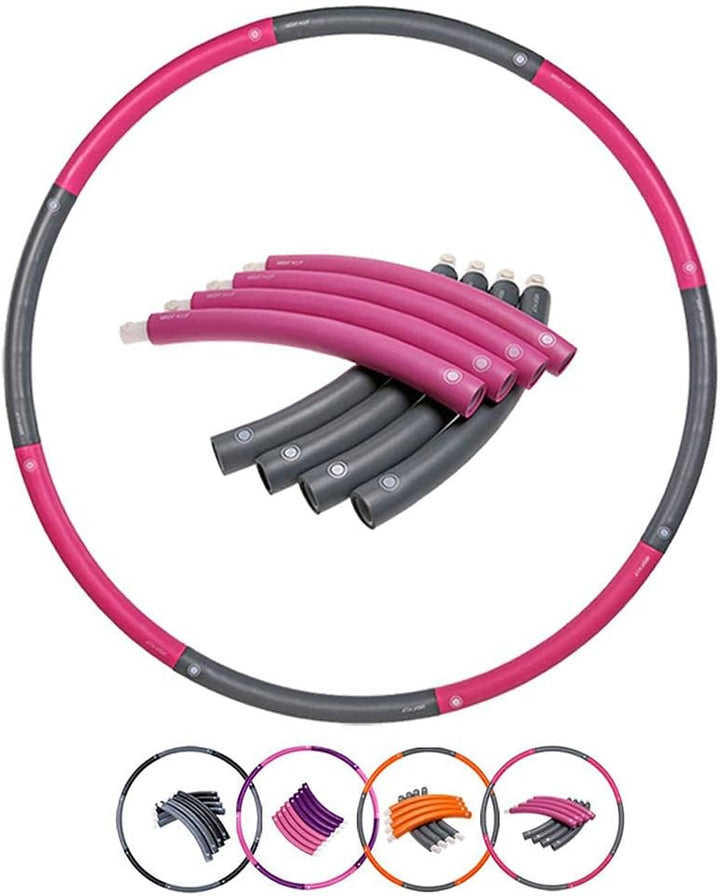 joofang 2,3 KG Hoola Hoop 8 Teile,100cm Reifen Fitness Erwachsene Einfach zusammensteckbar Abnehmen