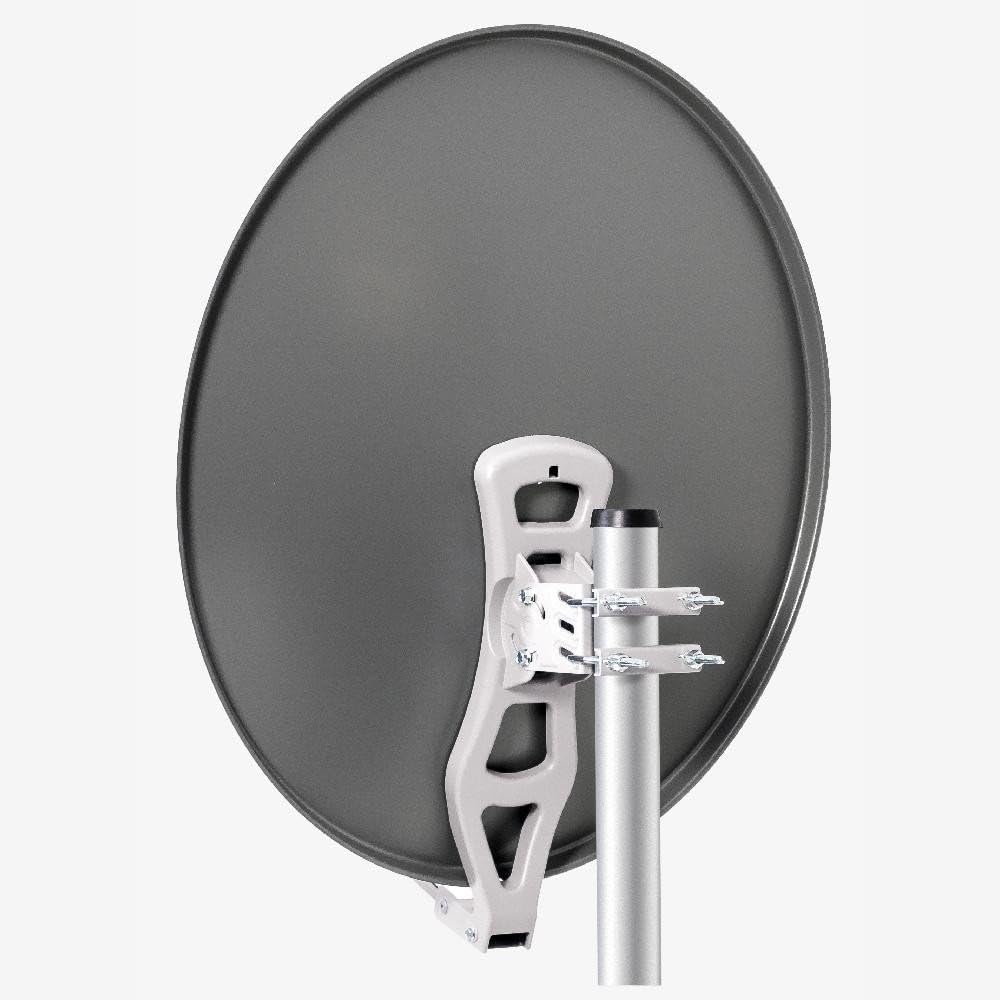 Fuba Satelliten-Komplettanlage DAL 800 A Satellitenantenne 80cm Anthrazit LNB Quad 8X F-Stecker SAT