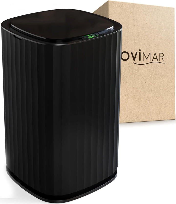 Sensor Badeimer Sotra | Schwarz | Sensor Mülleimer | Kosmetikeimer oval | Eimer mit Deckel | 10l (Li