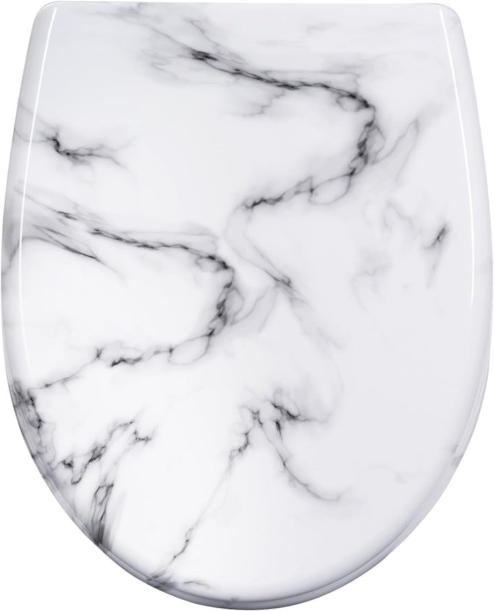 WOLTU Toilettendeckel, WC Sitz mit Absenkautomatik, Klodeckel Klobrille mit Quick-Release-Funktion,