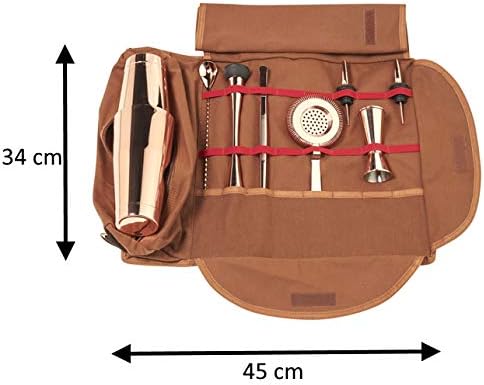 Cocktail Barman Canvas Set Tasche Barman Mixologie (Kupfer) (4 Farben erhältlich) Rich Copper, Rich