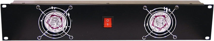 STEINIGKE Omnitronic 30100820 Frontplatte Z-19 mit 2 Ventilatoren, 2U