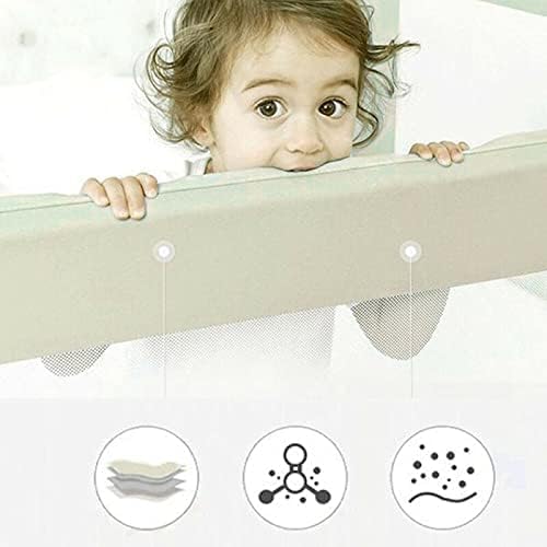Bettgitter 200x68 cm, verstellbares Bett Schutzgitter für Kinder, Absturzsicherung Babybett, Kinders