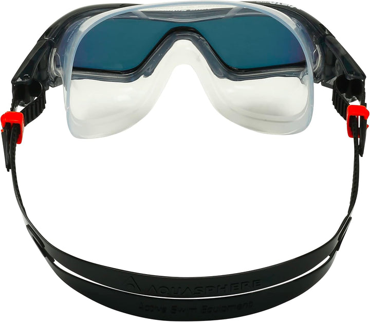 Aquasphere Unisex Vista Pro Schwimmmaske (1er Pack) Einheitsgrösse Gespiegelte Linse Schwarz-Orange,