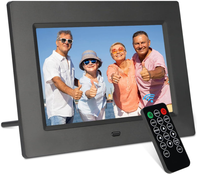 TSITSC 7 Zoll Digitaler Bilderrahmen, 1024 * 600 IPS-Bildschirm Elektronischer Bilderrahmen Kalender