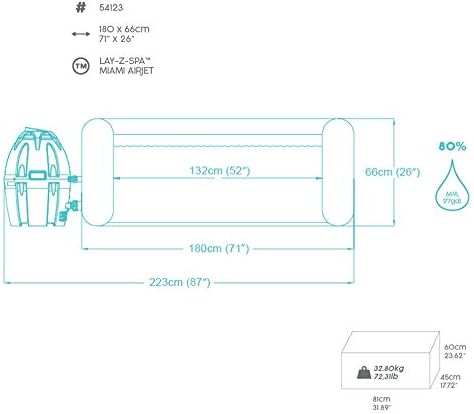 Bestway Lay-Z-Spa Miami AirJet, rund, 180x66 cm, Whirlpool für 4 Personen