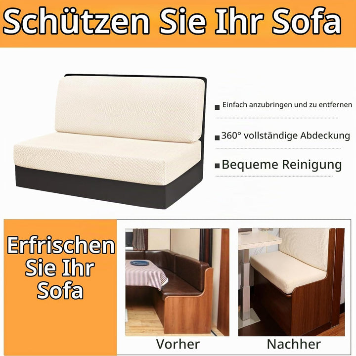 Wohnmobil Sitzbezüge, 2 Stück (1 Set) Stretch Wohnwagen Sofa-Sitzkissenbezug Jacquard RV-Sofabezug C