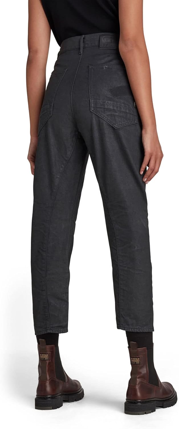 G-STAR RAW Damen Jeans C-STAQ 3D Boyfriend Crop Jeans C 28W / 34L Grau (Vintage Slate Cobler D17870-