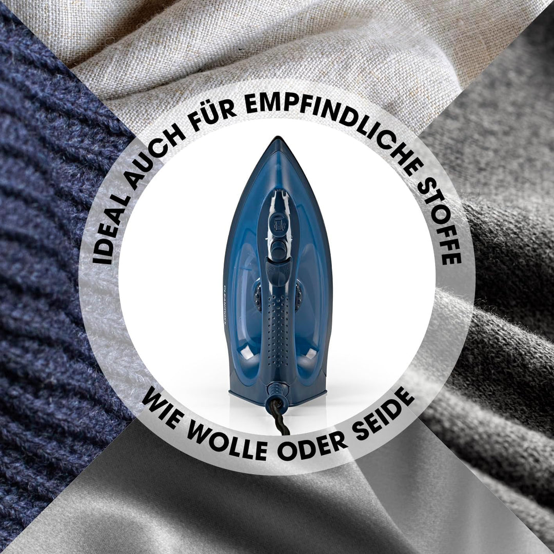 CLEANmaxx Dampfbügeleisen mit Temperatur- & Dampfregler | Geeignet zum Trocken- & Dampfbügeln | Mit