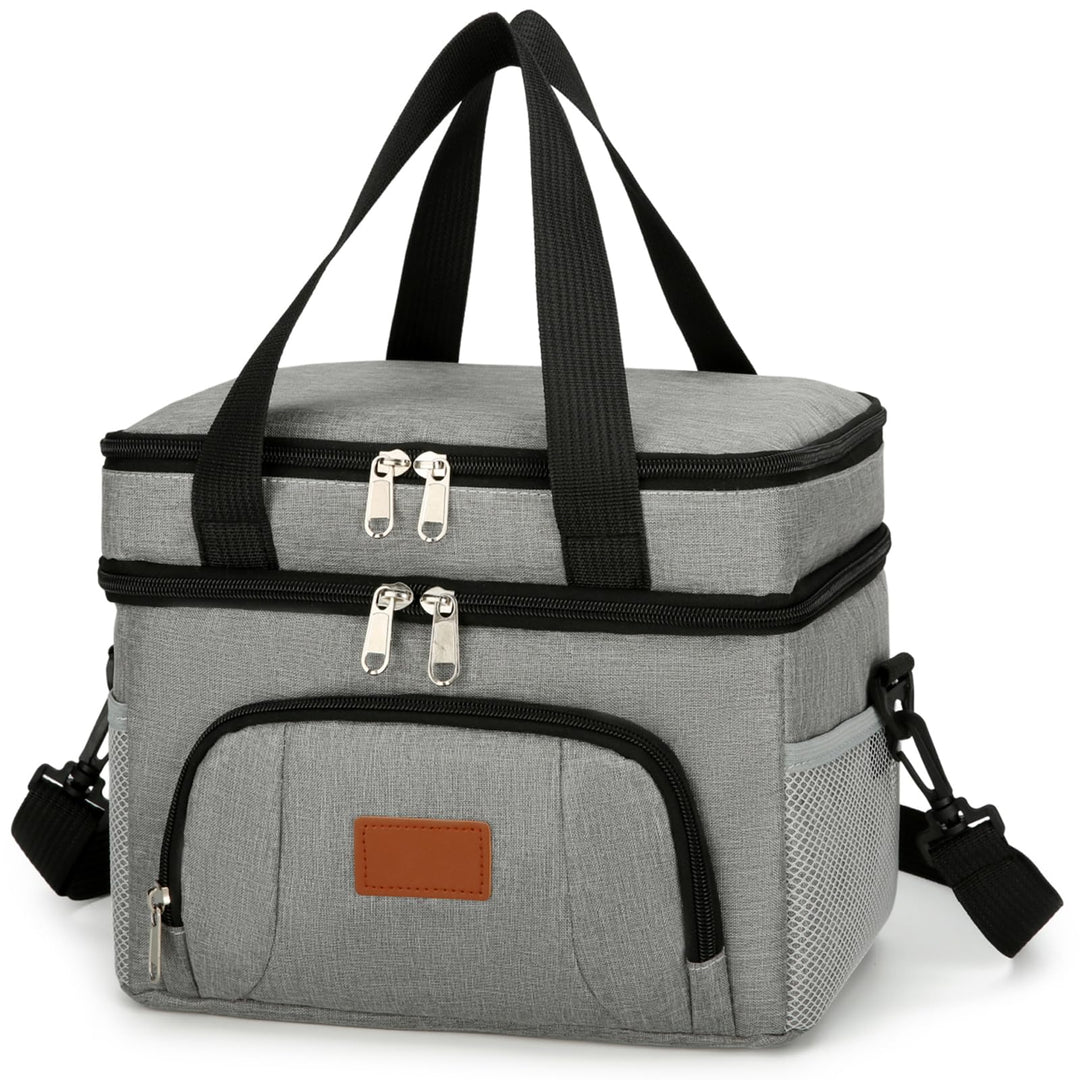 JANSBEN Kühltasche Klein Faltbar für 12 Dosen, Lunchtasche Isoliertasche mit 6 Fächern, Thermotasche