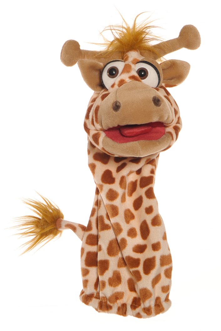Living Puppets Quasselwurm Giraffe aus Stoff in der Grösse 39cm, W573 Gelb