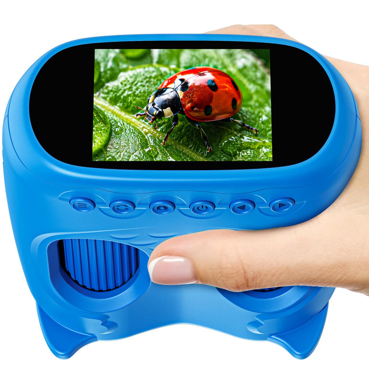 Ashfly Mikroskop für Kinder und Fernglas für Kinder, 1000X USB 2-in-1 tragbares Taschenmikroskop, 4K