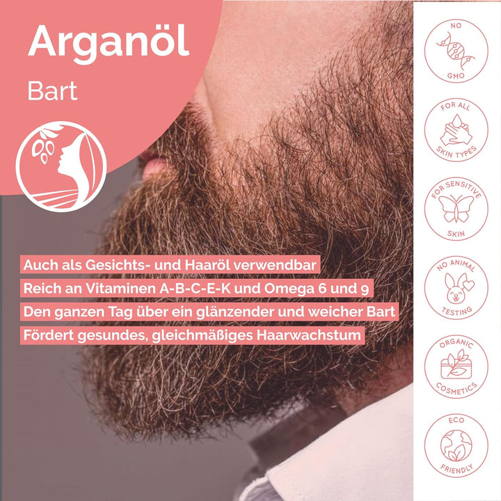 Fatima's Garden Bartöl - Bio-Mischung für Bartpflege, 100ml Beard Oil 100 ml (1er Pack), Beard Oil 1