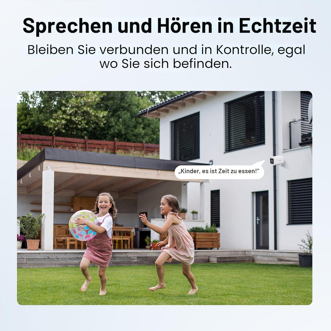 SONOFF CAM-B1P Outdoor-Überwachungskamera, 2K HD & Farbnachtsicht, 180° Panoramaansicht, KI-Menschen