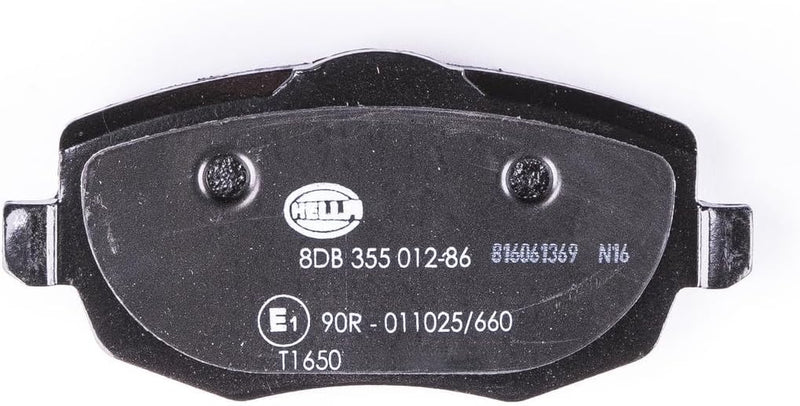 HELLA PAGID 8DB 355 012-861 Bremsbelagsatz - T1650 - Dicke/Stärke: 16.4mm - Bremssystem: Lucas - mit