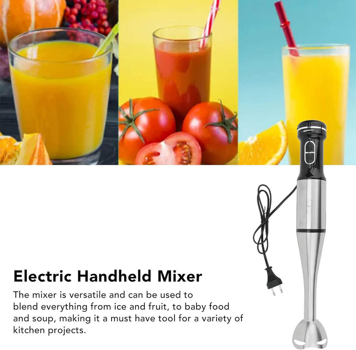 Elektrischer Stabmixer, 1000 W Mehrzweck-Handmixer Spritzfreier Tragbarer Mini-Stabmixer aus Edelsta