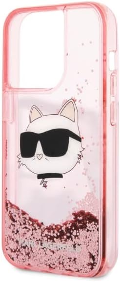 KARL LAGERFELD KLHCP14LLNCHCP Hülle für iPhone 14 Pro 6,1" Rosa hardcase Glitter