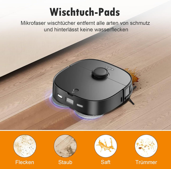 18 Stück Zubehörset für Eureka J12 Ultra Saugroboter mit 1 Hauptbürste 4 Wischtücher 4 HEPA Filter 4