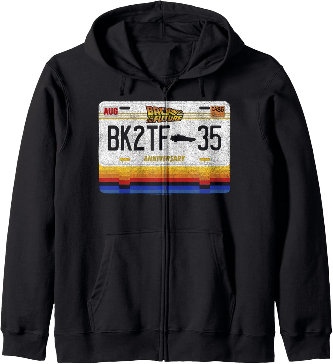 Back To The Future 35th Anniversary License Plate Kapuzenjacke