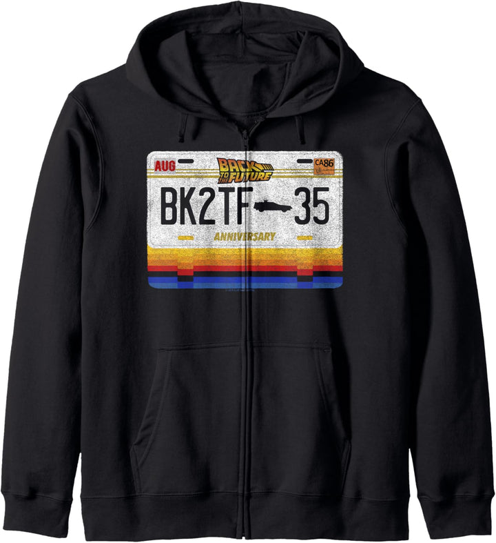 Back To The Future 35th Anniversary License Plate Kapuzenjacke